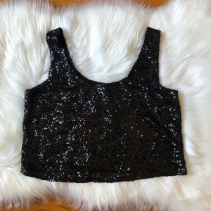 Forever 21 Sequin Crop Tank Top